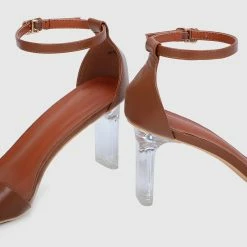 Milliotandco Chanté Open Toe Heels (Caramel) Shoes
