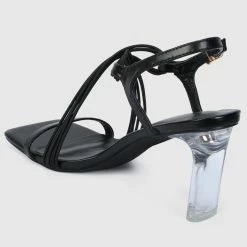 Milliotandco Shoes Christa Open Toe Heels (Black)