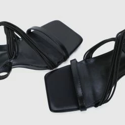 Milliotandco Shoes Christa Open Toe Heels (Black)