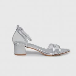 Milliotandco Dalilah Open Toe Heels (Silver) Shoes