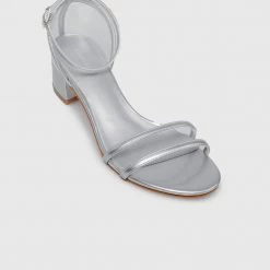 Milliotandco Dalilah Open Toe Heels (Silver) Shoes