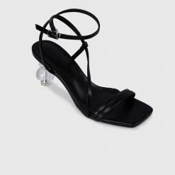 Milliotandco Earth Edit Dollie Open Toe Heels (Black)