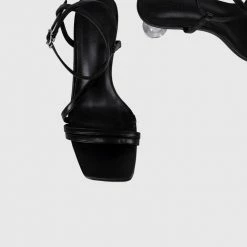 Milliotandco Earth Edit Dollie Open Toe Heels (Black)