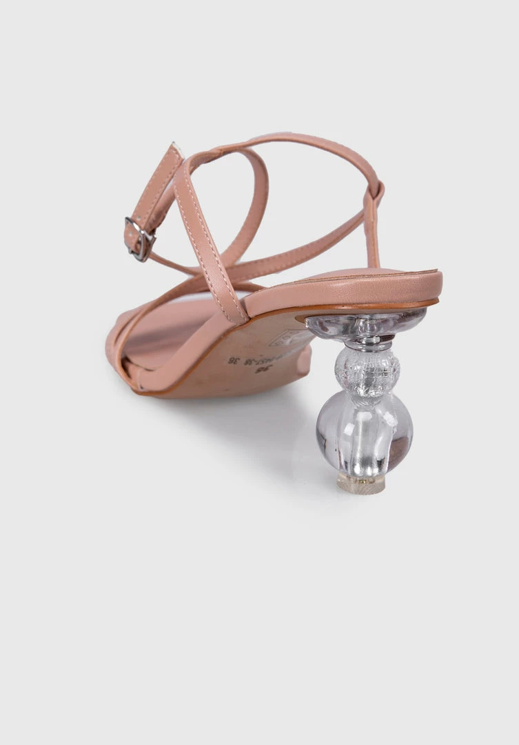 Milliotandco Earth Edit Dollie Open Toe Heels (Nude)