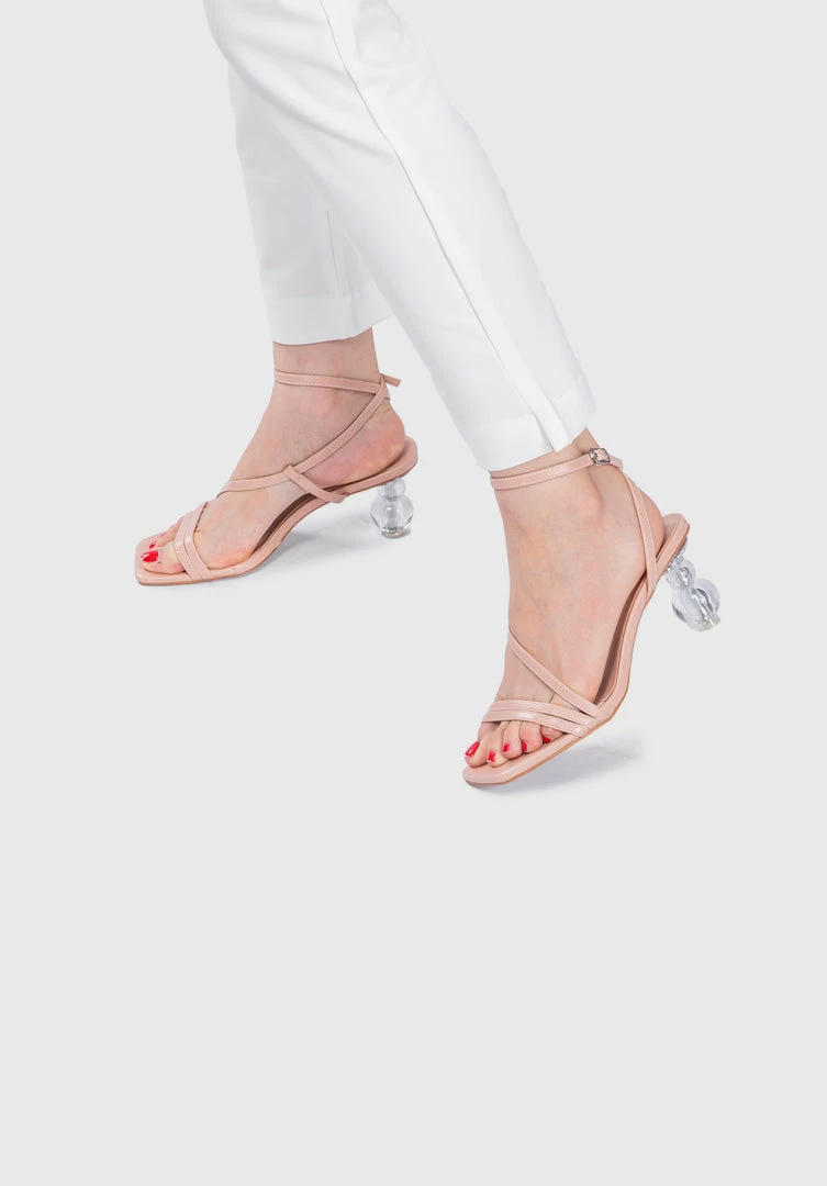 Milliotandco Earth Edit Dollie Open Toe Heels (Nude)