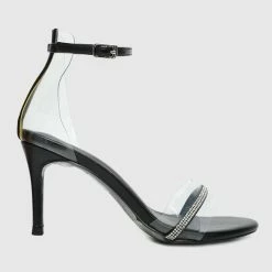 Milliotandco Earth Edit Clarice Open Toe Heels (Black) Shoes