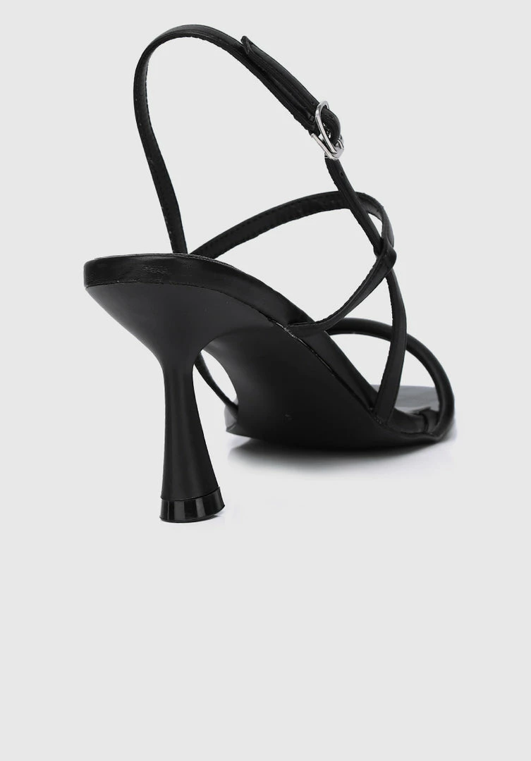 Milliotandco Stunner Open Toe Heels (Black)