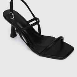 Milliotandco Stunner Open Toe Heels (Black)