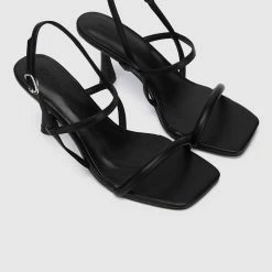 Milliotandco Stunner Open Toe Heels (Black)