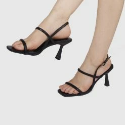Milliotandco Stunner Open Toe Heels (Black)