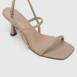 Milliotandco Shoes Stunner Open Toe Heels (Nude)