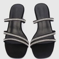 Milliotandco Shoes Fancy Open Toe Heels (Black)