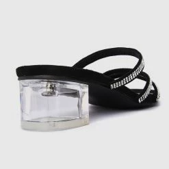 Milliotandco Shoes Fancy Open Toe Heels (Black)