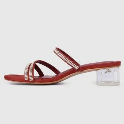 Milliotandco Shoes Fancy Open Toe Heels (Orange)