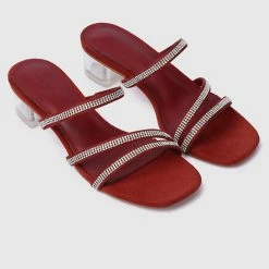 Milliotandco Shoes Fancy Open Toe Heels (Orange)