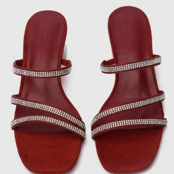 Milliotandco Shoes Fancy Open Toe Heels (Orange)