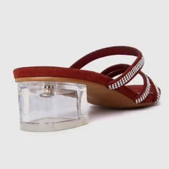 Milliotandco Shoes Fancy Open Toe Heels (Orange)