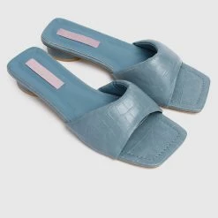 Milliotandco Nurita Harith Haniya Open Toe Heels (Steel Blue) Shoes