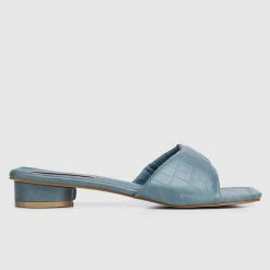 Milliotandco Nurita Harith Haniya Open Toe Heels (Steel Blue) Shoes