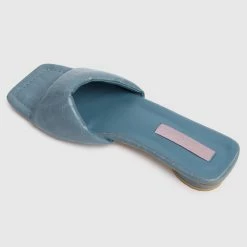 Milliotandco Nurita Harith Haniya Open Toe Heels (Steel Blue) Shoes