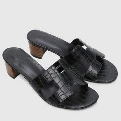 Milliotandco Energetic Open Toe Heels (Black) Shoes