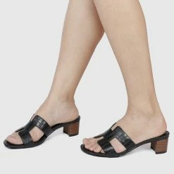 Milliotandco Energetic Open Toe Heels (Black) Shoes