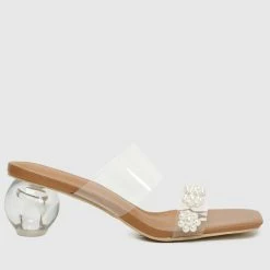 Milliotandco Shoes All About Bling Open Toe Heels (Brown)