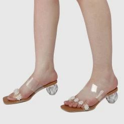 Milliotandco Shoes All About Bling Open Toe Heels (Brown)