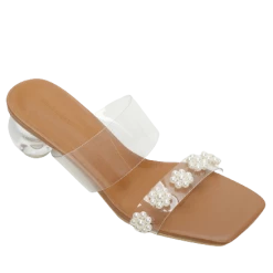 Milliotandco Shoes All About Bling Open Toe Heels (Brown)