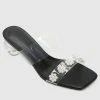 Milliotandco All About Bling Open Toe Heels (Black)