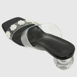 Milliotandco All About Bling Open Toe Heels (Black)