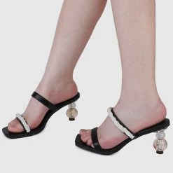 Milliotandco Kayly Open Toe Heels (Black) Shoes