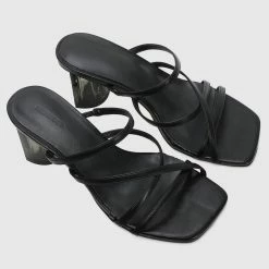 Milliotandco Lina Open Toe Heels (Black) Shoes