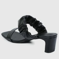 Milliot & Co Charmian Open Toe Heels (Black)