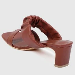 Milliot & Co Shoes Charmian Open Toe Heels (Caramel)