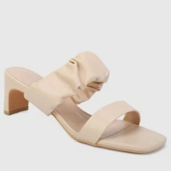 Milliot & Co Charmian Open Toe Heels (Wheat) Shoes