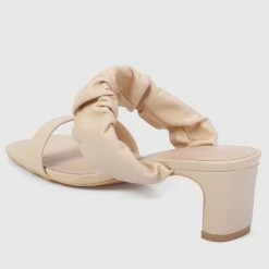 Milliot & Co Charmian Open Toe Heels (Wheat) Shoes