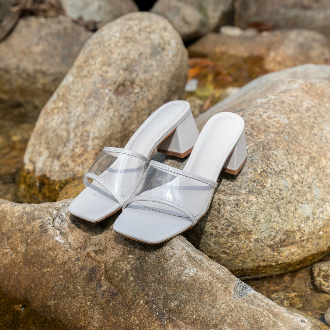 Milliotandco Shoes Earth Edit Hollie Open Toe Heels (White)