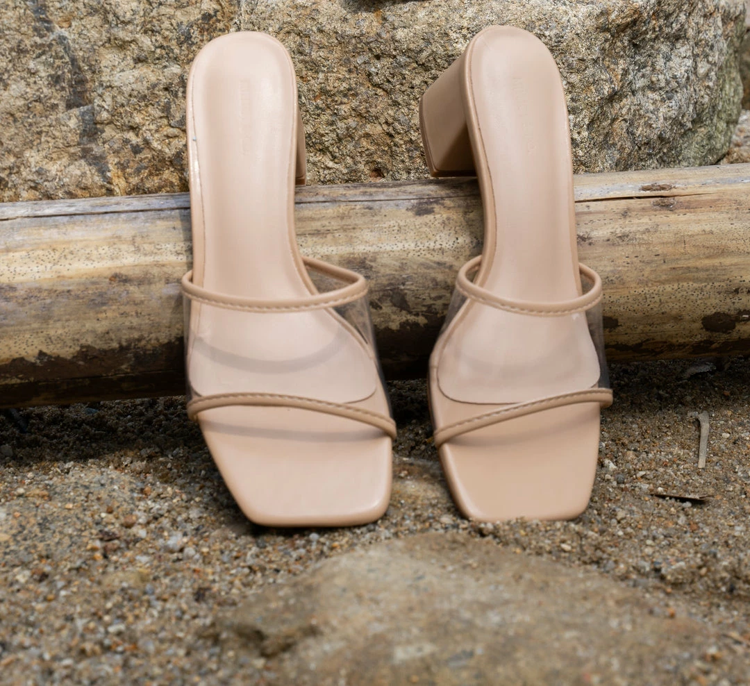 Milliotandco Earth Edit Hollie Open Toe Heels (Burlywood)