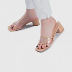 Milliotandco Earth Edit Hollie Open Toe Heels (Burlywood)