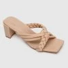Milliotandco Disney Rapunzel Best Day Ever Braided Strap Heels Open Toe Heels (Nude)