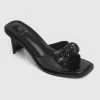 Milliotandco Disney Snow White Fairest Of 'Em All Bow Heels Open Toe Heels (Black)