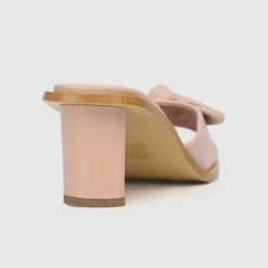 Milliotandco Disney Snow White Fairest Of'Em All Bow Heels Open Toe Heels (Nude)