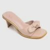 Milliotandco Disney Snow White Fairest Of 'Em All Bow Heels Open Toe Heels (Nude)
