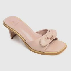 Milliotandco Disney Snow White Fairest Of'Em All Bow Heels Open Toe Heels (Nude)