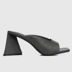 Milliotandco Nurita Harith Hanne Open Toe Heels (Charcoal)