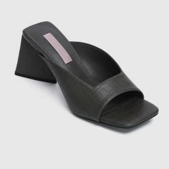 Milliotandco Nurita Harith Hanne Open Toe Heels (Charcoal)