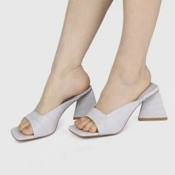 Milliotandco Nurita Harith Hanne Open Toe Heels (Smoke)