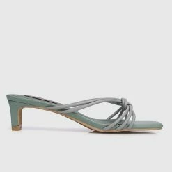 Milliotandco Nurita Harith Harriet Open Toe Heels (Aquamarine) Shoes