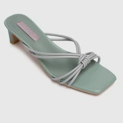Milliotandco Nurita Harith Harriet Open Toe Heels (Aquamarine) Shoes